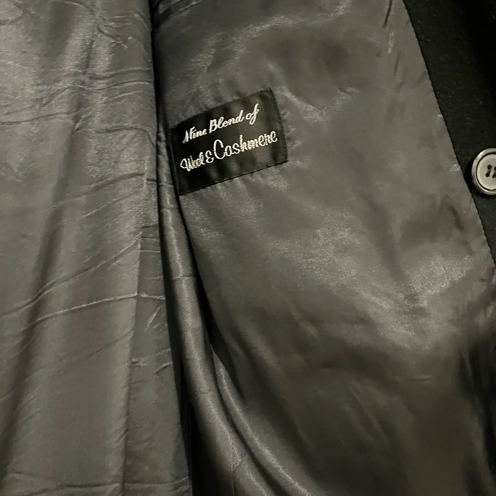 Wool Cashmere Coat in Black by J.G. Hook - Picture 7 of 12